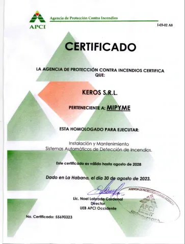 Certificado APCI SADI KEROS